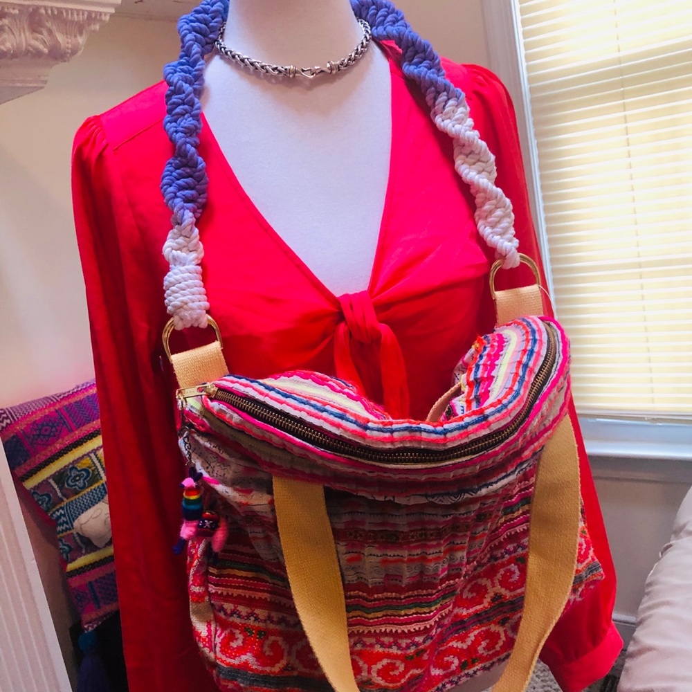 Adorable Recycled Denim Boho Bag! ❤️🛍🧜‍♀️💕 - Picture 4 of 8